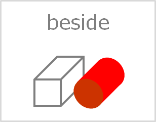 beside