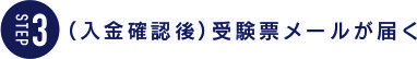 （入金確認後）受験票メールが届く