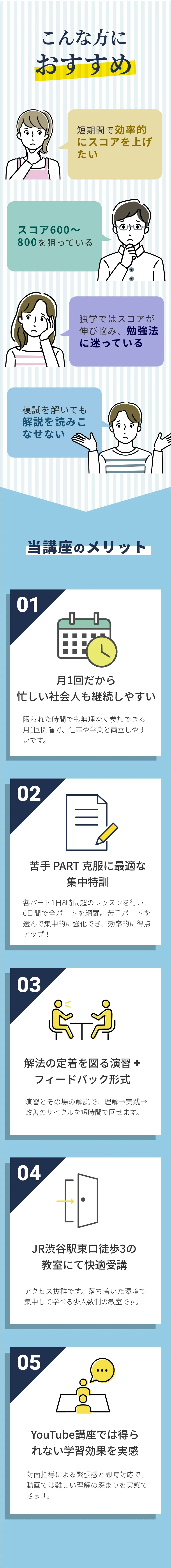 １日集中講座の特徴